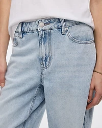 Jean ample déchiré à taille mi-haute