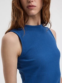 Ribbed Crew-Neck Tank