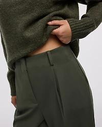 Wide-Leg High-Rise Crepe Pants