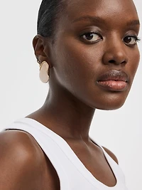 Boucles d'oreilles avec pièces de résine ovale