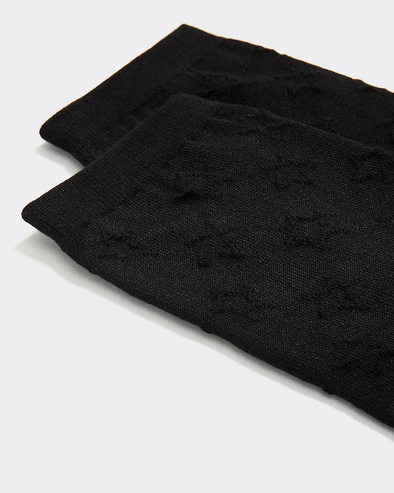 Bas classiques avec étoiles texturées