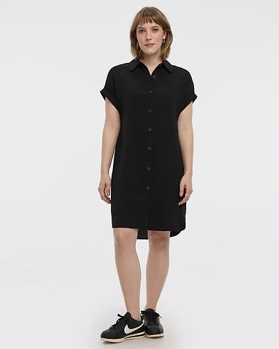 Short-Sleeve Shirt Dress