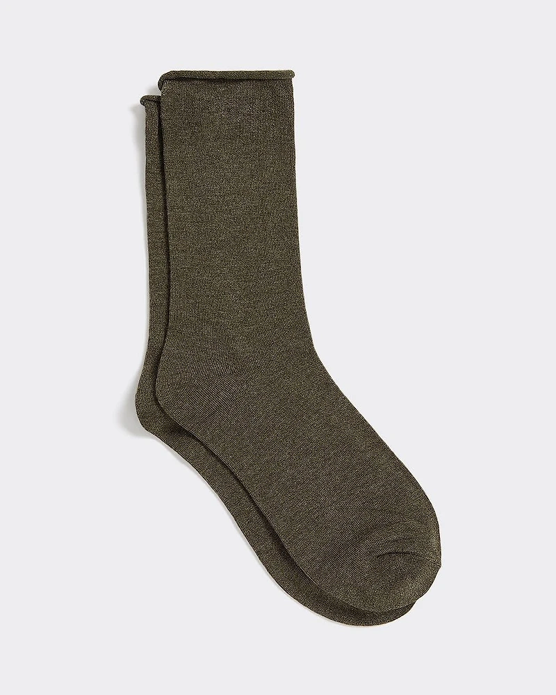 Heather Bamboo Viscose Crew Socks