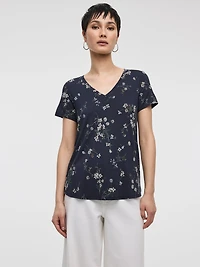 T-shirt à col V - R Essentiels