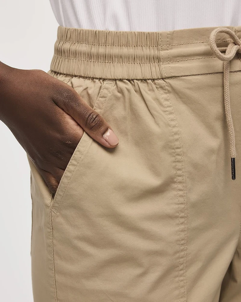 Pantalon capri en popeline