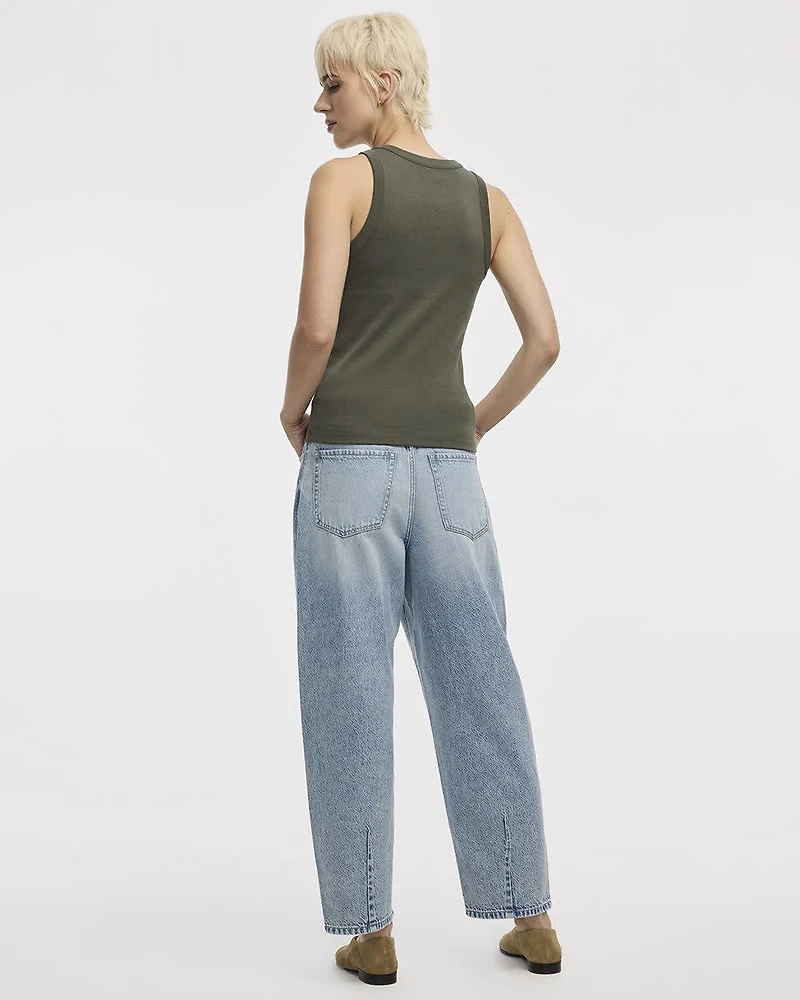 Ribbed Crew-Neck Tank - R Essentials