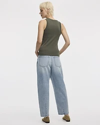 Ribbed Crew-Neck Tank - R Essentials