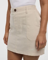 Jupe-short en mélange de lin