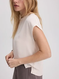 Blouse à col rond et manches courtes