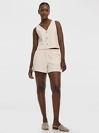 Short en tricot texturé