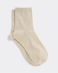 Shimmery Cotton Anklet Socks