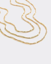 Three-Layer Twisted Chain Necklace