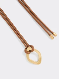 Faux Leather Cord Belt