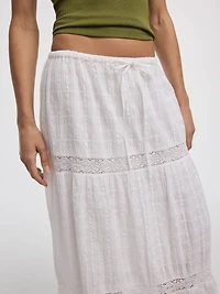 Jupe maxi à enfiler volants