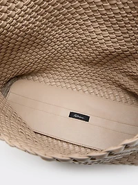 Sac fourre-tout en faux cuir tressé