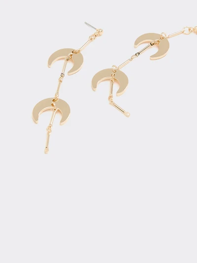 Boucles d'oreilles à pendentifs en demi-lune