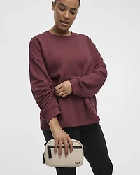 Long-Sleeve Crew-Neck Ottoman Pullover - Hyba