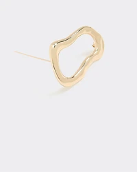 Broche ovale à forme organique