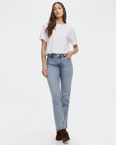 Jean à jambe droite et taille mi-haute - Le Classique