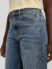 Pantalon taille mi-haute à jambe ballon