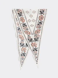 Diamond-Shaped Scarf with Print