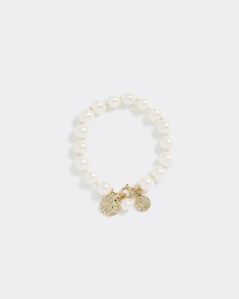Pearl Bracelet with Charms