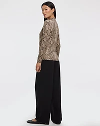 Long-Sleeve Mock-Neck Top