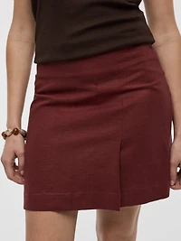 Minijupe en mélange de lin