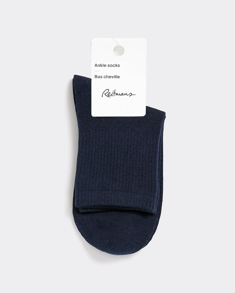 Ribbed Anklet Socks