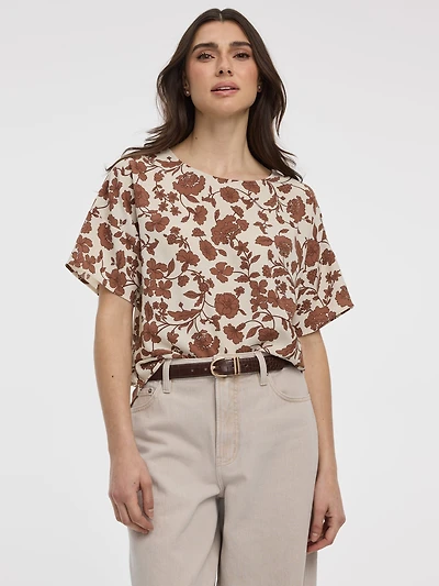 Blouse t-shirt à col rond