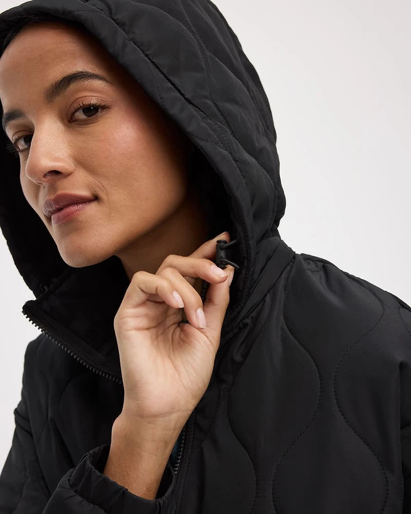 Manteau matelassé à capuchon amovible