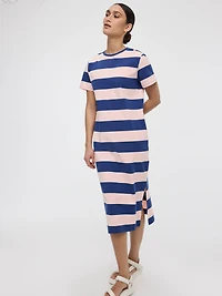 Striped T-Shirt Dress - Hyba