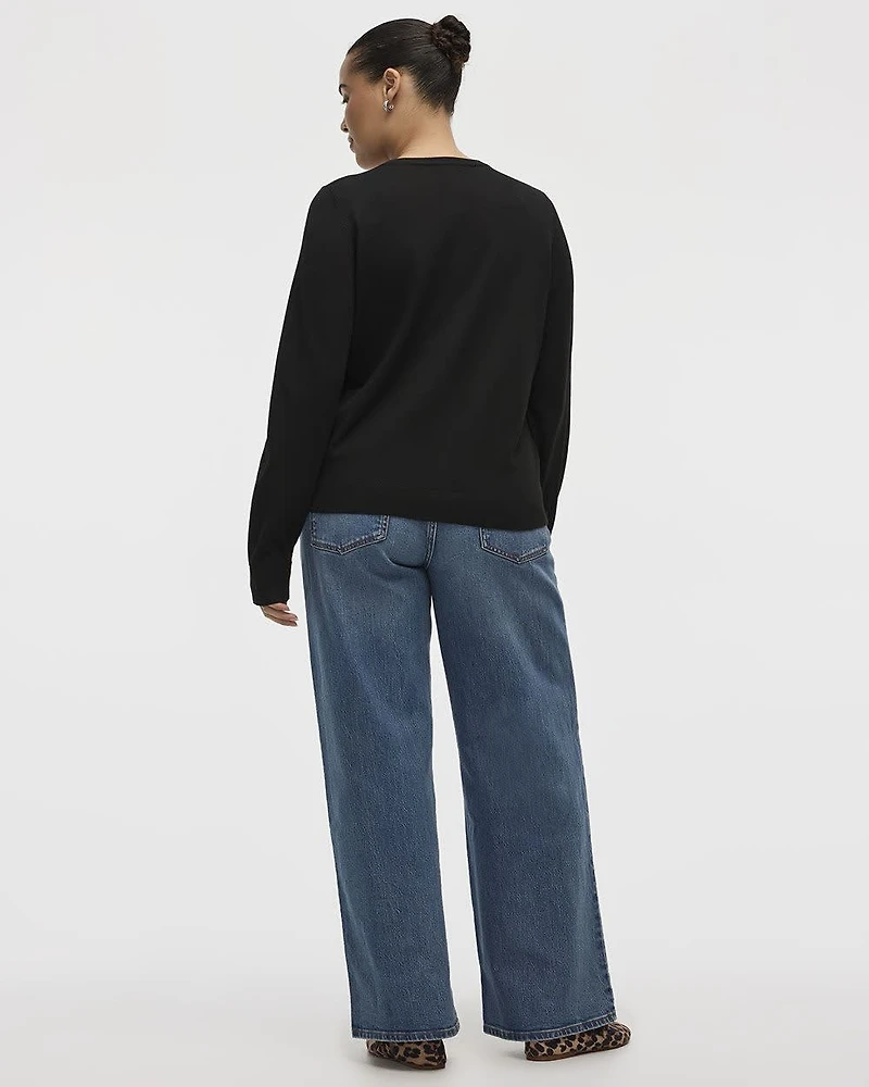 Crew-Neck Cardigan - R Essentials