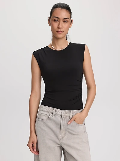 Sleeveless Crew-Neck Bodysuit