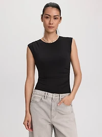 Sleeveless Crew-Neck Bodysuit