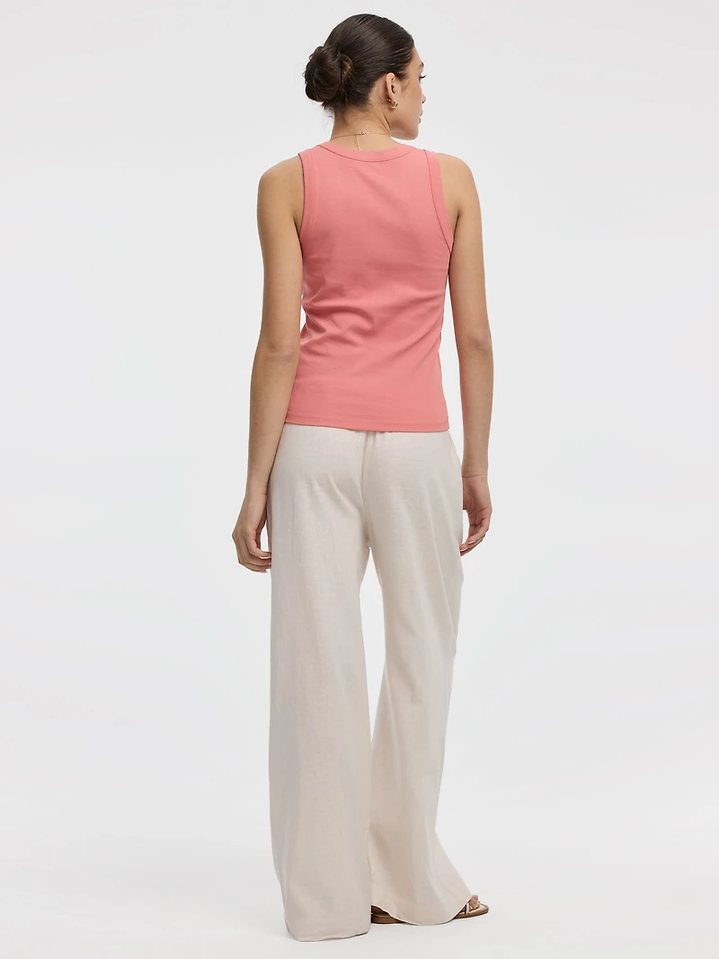 Camisole côtelée à col rond - R Essentials