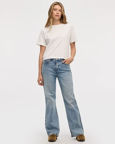 Flare-Leg Mid-Rise Jean