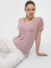 T-shirt à col V - R Essentiels