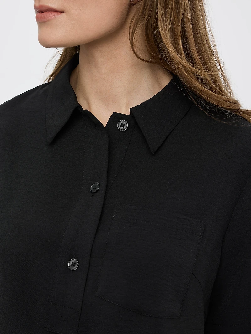 Blouse à manches courtes et col chemisier