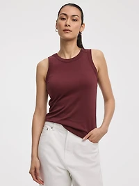 Camisole côtelée à col rond - R Essentials