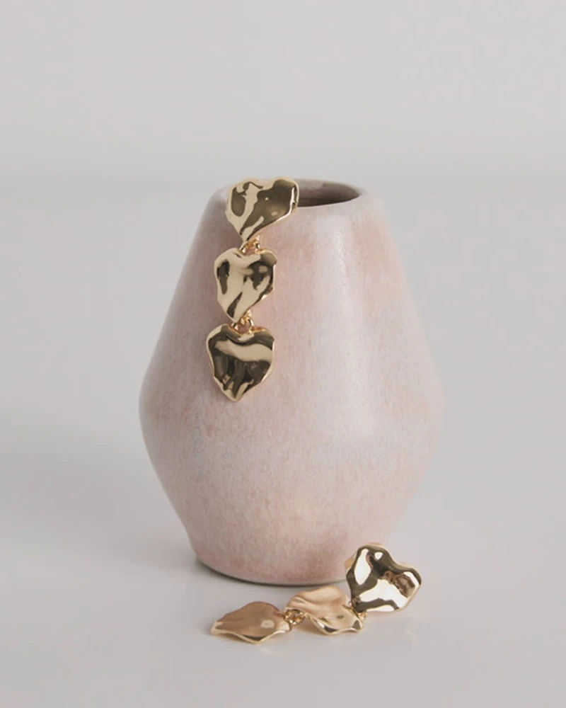 Heart-Pendant Earrings