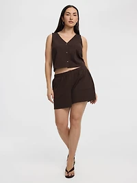 Short en tricot texturé