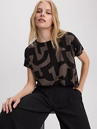 T-shirt à manches courtes dolman et col bateau