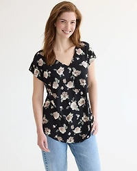 Extended-Sleeve V-Neck Tunic