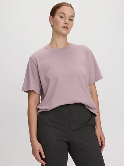 T-shirt boxy à col rond