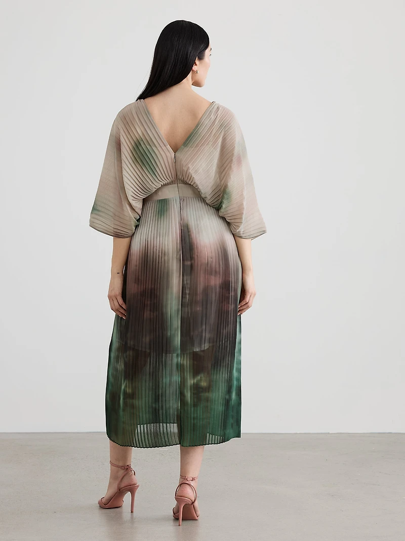 Maxi Dress with V Neckline