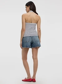 Striped Halter-Neck Tank