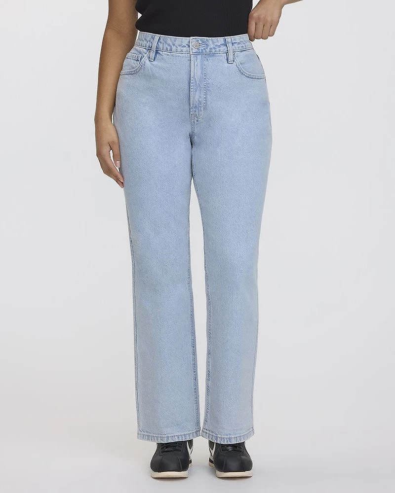 Straight-Leg Mid-Rise Jean