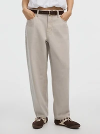 Jeans taille haute à jambe ballon