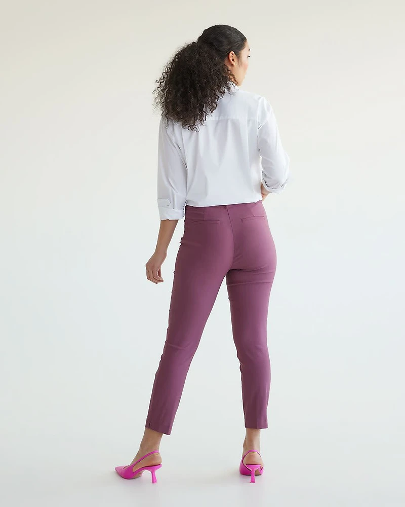 Slim-Leg High-Rise Ankle Pant